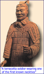 Necktie wearing terracotta soldier